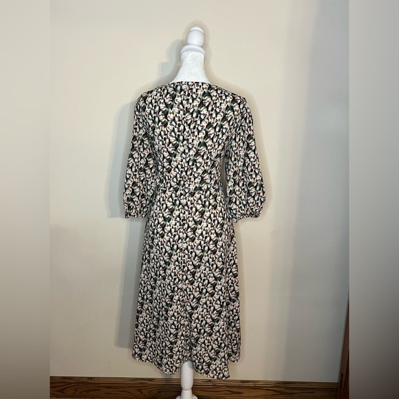 🌸 Blue Vanilla Knot Front Keyhole Midi boho dress| V-Neck | US 10 / M | - Picture 4 of 7